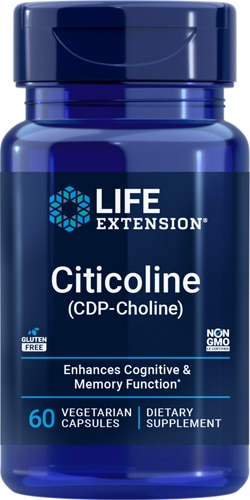 Life Extension Citicoline CDP-Choline Vegetarian Capsules