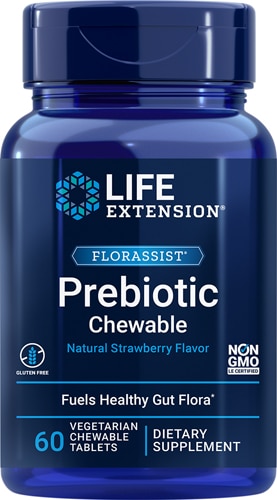 Life Extension FLORASSIST® Prebiotic Chewable Natural Strawberry