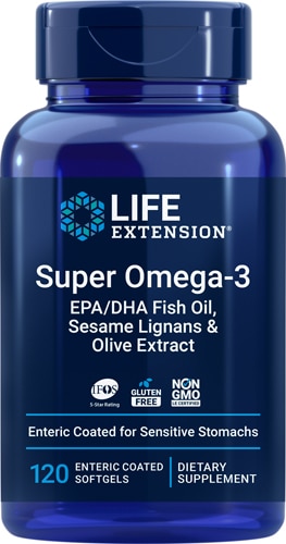 Life Extension Super Omega-3 EPA-DHA with Sesame Lignans & Olive Extract