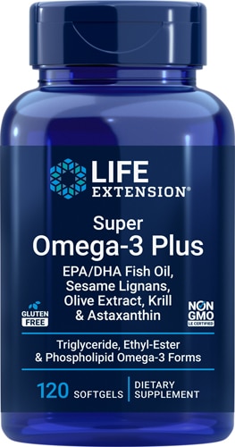 Life Extension Super Omega-3 Plus EPA-DHA Fish Oil- Sesame Lignans - Olive Extract - Krill & Astaxanthin