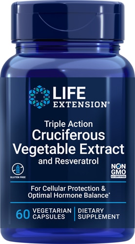 Life Extension Triple Action Cruciferous Vegetable Extract and Resveratrol