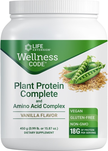 Life Extension Wellness Code Plant Protein Complete & Amino Acid Complex