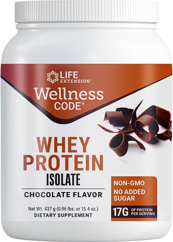 Life Extension Wellness Code Whey Protein Isolate Chocolate