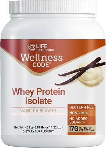 Life Extension Wellness Code Whey Protein Isolate Vanilla