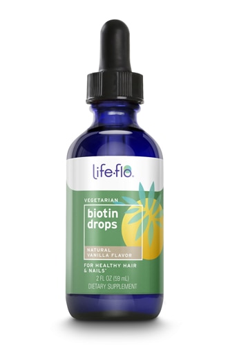 Life-Flo Biotin Drops Dietary Supplement Natural Vanilla