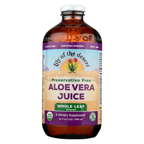 Lily of the Desert Organic Aloe Vera Juice Whole Leaf Preservative Free