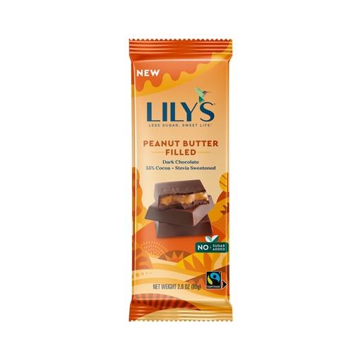 Lily's Sweets Creamy Peanut Butter Filled Dark Chocolate Bar