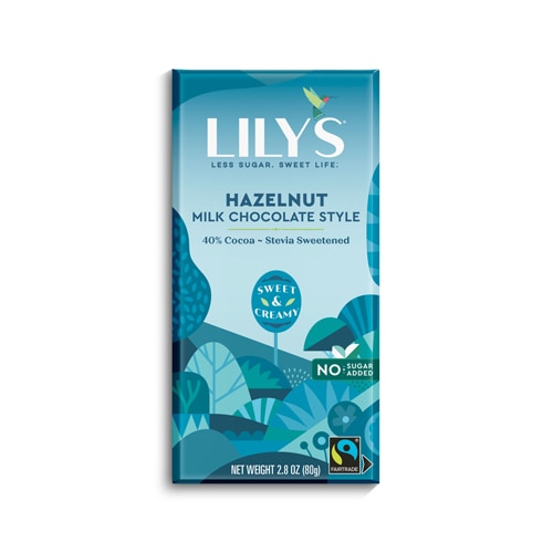 Lily's Sweets Milk Chocolate Bar 40% Cacao Hazelnut