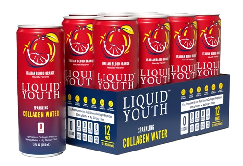 Liquid Youth Sparkling Collagen Water Italian Blood Orange