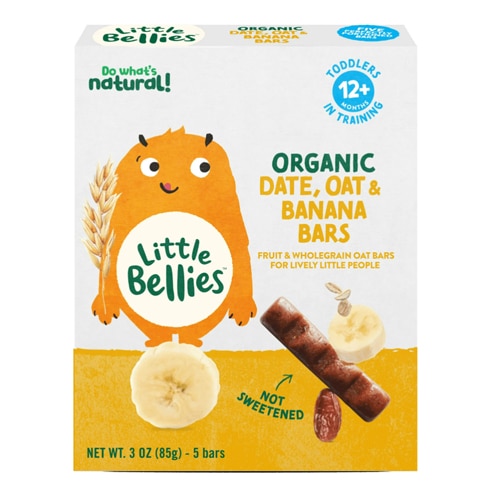 Little Bellies Organic Kids Snack Bars 12+ Months Banana Date & Oat