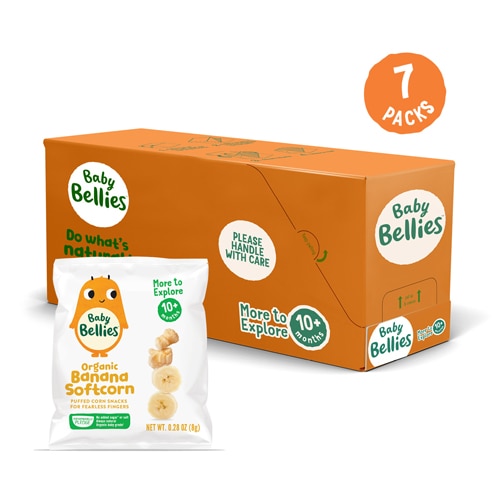 Little Bellies Organic Softcorn Puffs 10+ Months Banana