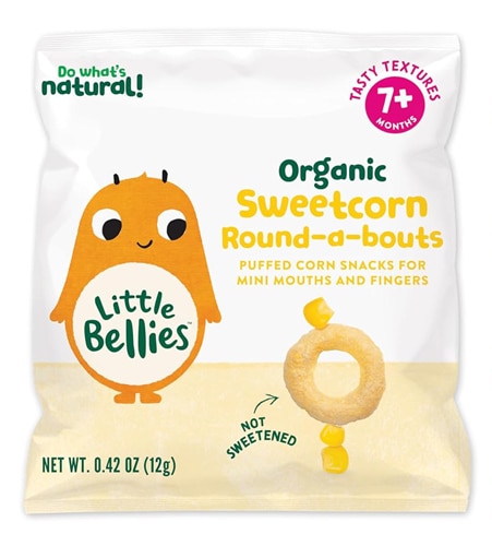 Little Bellies Toddler Snacks Organic Round-a-bouts Sweetcorn