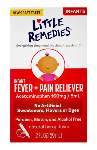 Little Remedies Infant Fever-Pain Reliever Natural Berry