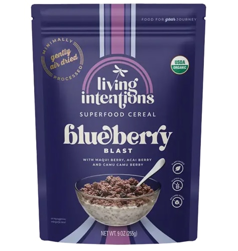 Living Intentions Organic Activated Superfood Cereal Blueberry Blast