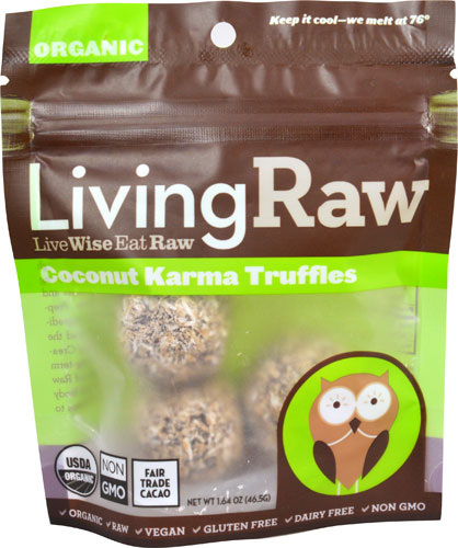 Living Raw Organic Truffles Gluten Free Coconut Karma