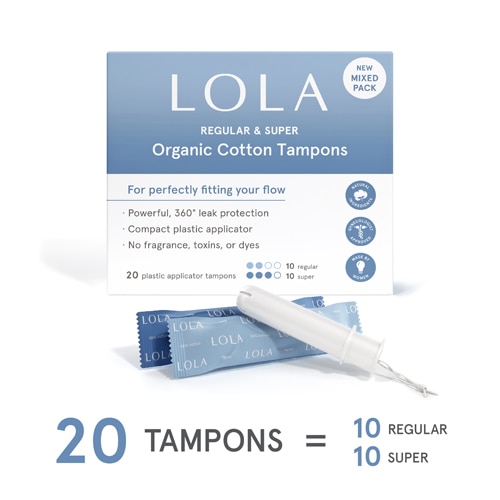 Lola Regular & Super Organic Cotton Tampons Mixed Pack