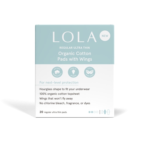 Lola Regular Ultra Thin Organic Cotton Pads with Wings