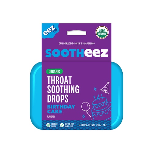 Lolleez Sootheez Organic Throat Soothing Drops Birthday Cake