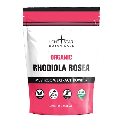 Lone Star Botanicals Organic Rhodiola Rosea Mushroom Extract Powder