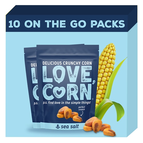 Love Corn Roasted Corn Snack Gluten Free Vegan Sea Salt