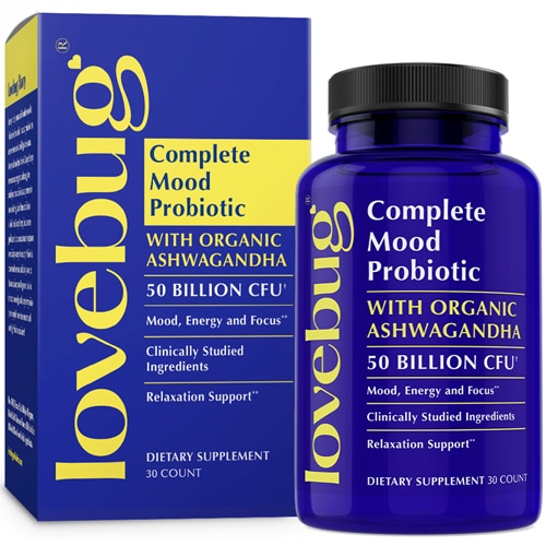 LoveBug Probiotics Complete Mood - Probiotic with Organic Ashwagandha