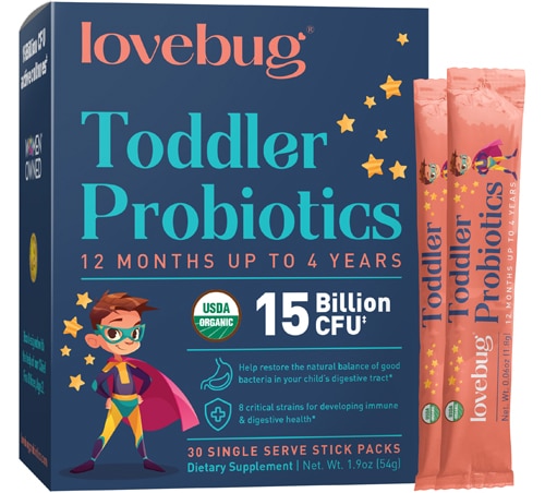 LoveBug Probiotics Toddler Organic 12 Months - 4 Years