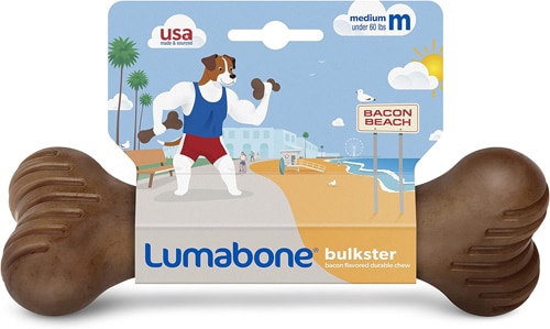 Lumabone Bulkster Dog Chew Bone Bacon - Medium