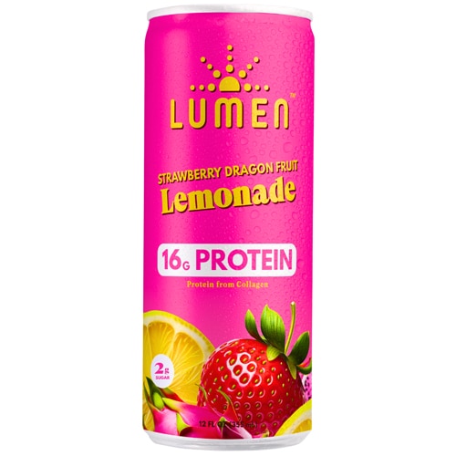 Lumen Lemonade with 16g Protein from Collagen Strawberry Dragon Fruit