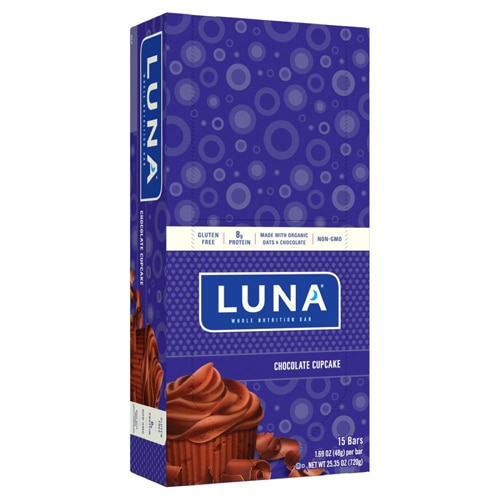 Luna Gluten Free Whole Nutrition Bars Chocolate Cupcake