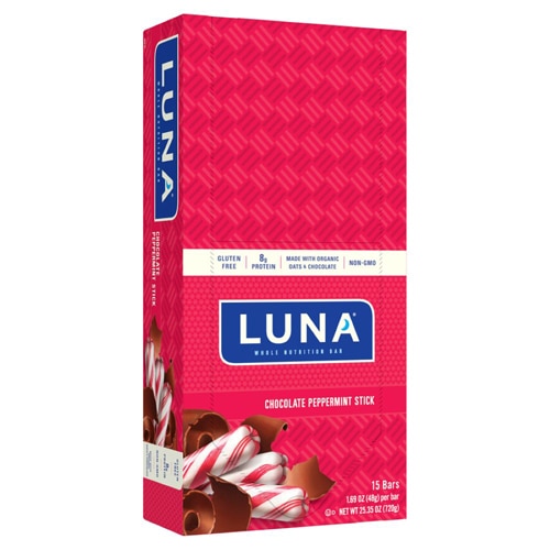 Luna Gluten Free Whole Nutrition Bars Chocolate Peppermint Stick