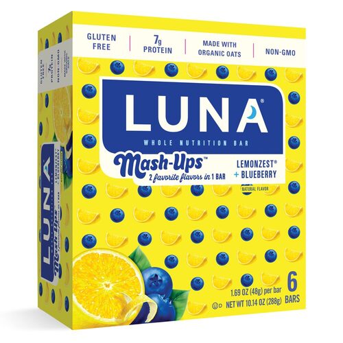 Luna Whole Nutrition Mash-Ups Bars LemonZest + Blueberry