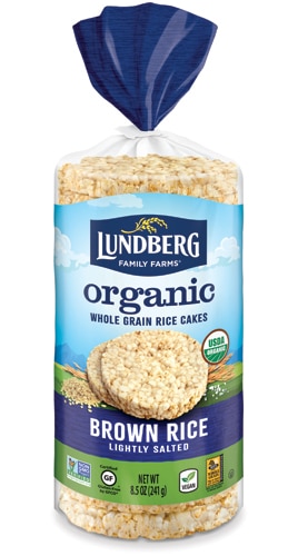 Lundberg Brown Rice Cakes Organic Whole Grain Lightly Salted