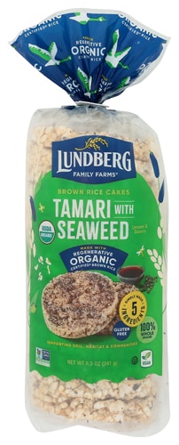 Lundberg Organic Brown Rice Cakes Tamari with Seaweed