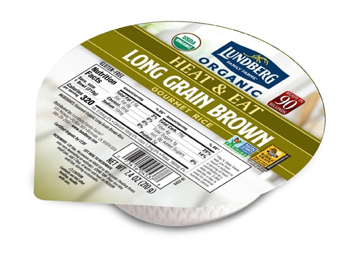 Lundberg Organic Heat & Eat Long Grain Brown Rice Bowl