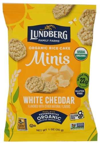 Lundberg Organic Rice Cake Minis White Cheddar
