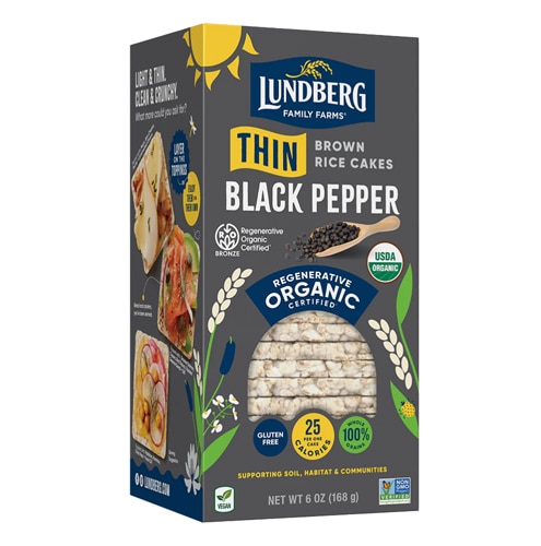 Lundberg Organic Thin Stackers Cracked Black Pepper