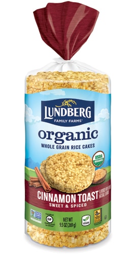 Lundberg Rice Cakes Organic Whole Grain Sweet & Spiced Cinnamon Toast