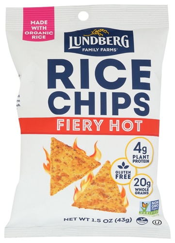 Lundberg Rice Chips Fiery Hot