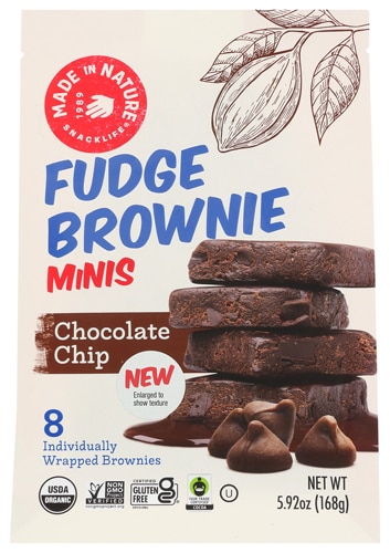 Made In Nature Fudge Brownie Minis Organic Chocolate Chip