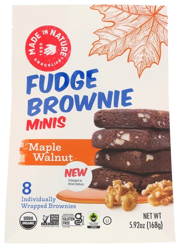 Made In Nature Fudge Brownie Minis Organic Maple Walnut