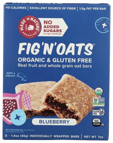 Made In Nature Gluten Free Organic Fig 'N' Oat Bars Blueberry