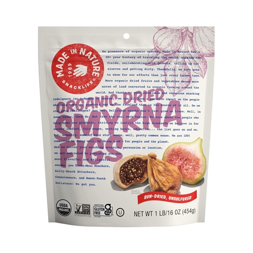 Made In Nature Smyrna Figs Soft & Sultry Supersnacks Organic Dried Figs