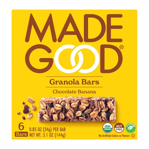 MadeGood Organic Gluten Free Granola Bars Chocolate Banana