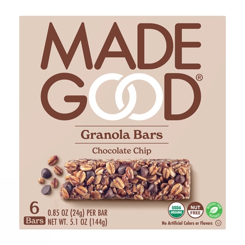 MadeGood Organic Gluten Free Granola Bars Chocolate Chip