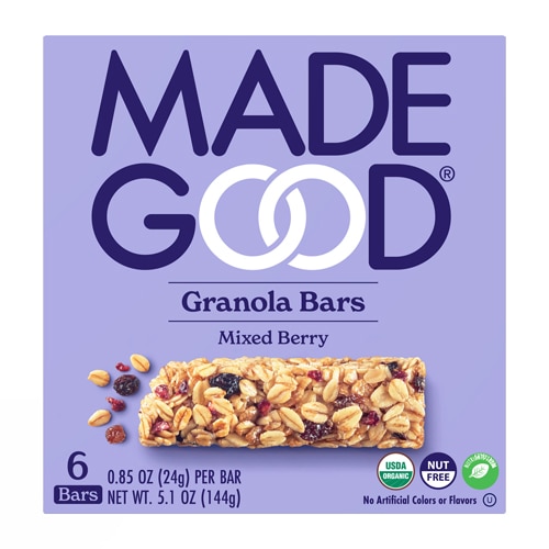 MadeGood Organic Gluten Free Granola Bars Mixed Berry