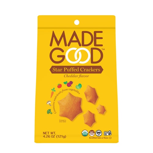 MadeGood Star Puffed Cheddar Cracker