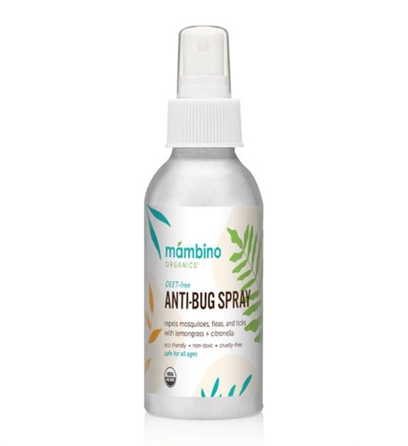 Mambino Organics Anti-Bug Repellent Spray Safe for All Ages Lemongrass & Citronella