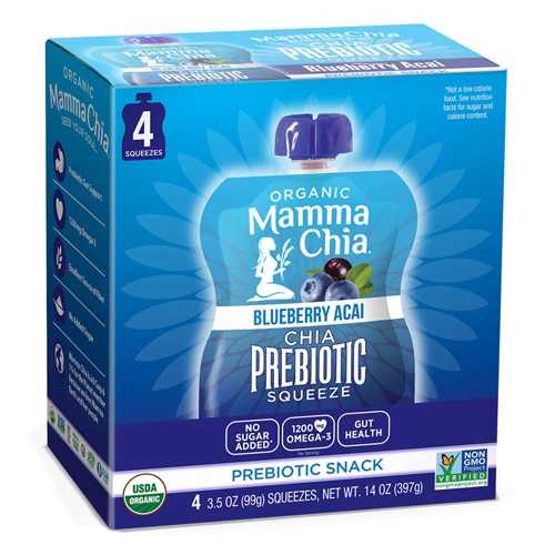 Mamma Chia Chia Prebiotic Squeeze Blueberry Acai