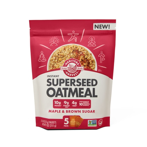 Manitoba Harvest Instant Superseed Oatmeal Maple & Brown Sugar