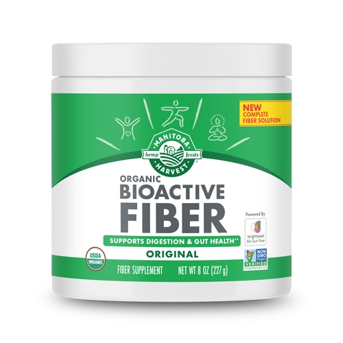 Manitoba Harvest Organic BioActive Fiber - Hemp Hull & Psyllium Husk Fiber Original